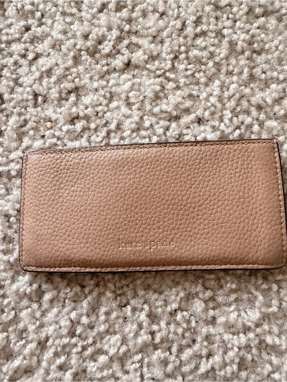 kate spade Pebbled Leather Long Wallet - Blush